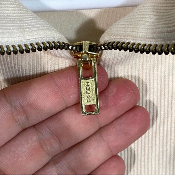 Alex Mill Crosby Half Zip Pullover in Ivory - Picture 4 of 5